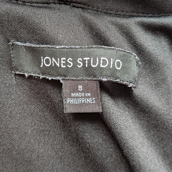 Jones Studio Black & White Polka Dot Halter Dress – Sleeveless, Size 8 #91 - Picture 4 of 5